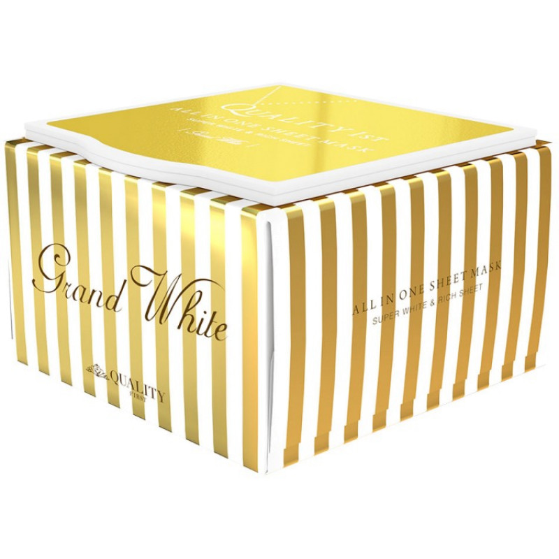 Quality 1st Grand White. Выравнивающая цвет кожи лица маска Quality 1st Grand White. Выравнивающая цвет кожи лица маска